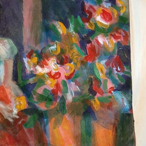 Vintage George Sanders Oil Painting On Canvas 35" x 29 1/2" Canadian Artist 1965 - Picture 2 of 6